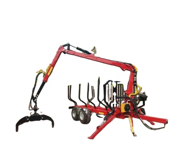 Huike Timber Log Trailer Cranes with Rotating Grapple