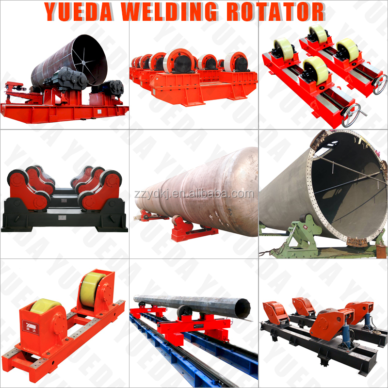 PU Rubber Wheel Adjustable Turning Rolls Hydraulic Fitting Up Welding Rotator For Pipe