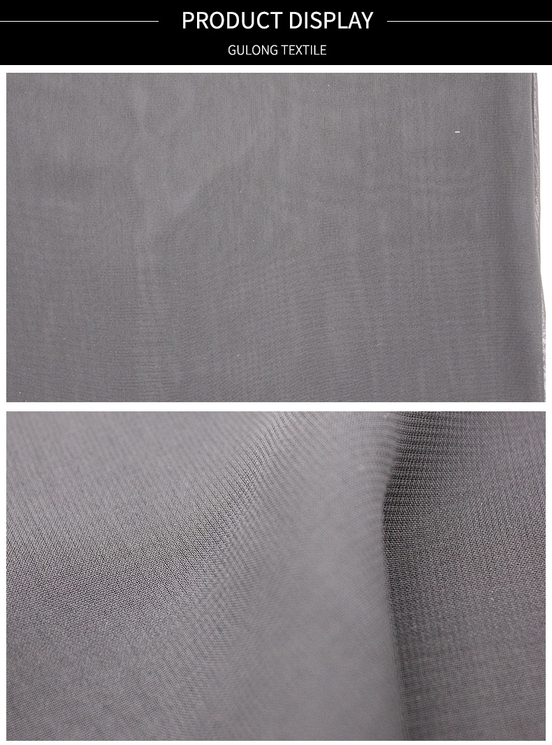 100% polyester chiffon fabric for garment