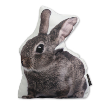 Grey sitting Rabbit door stop