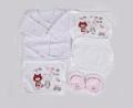 9 Pcs conjuntos de regalo de ropa de lujo de recién nacido (100% algodón)