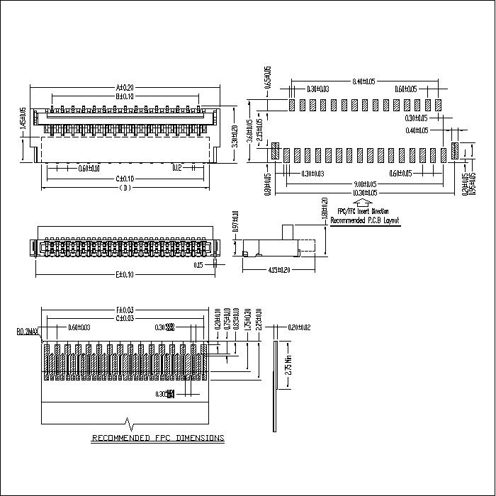 0.3mm Pitch 1.0H SMT Right-Angle Dual Contact Back-Lock Type FPC0.3-XXRMDXX3