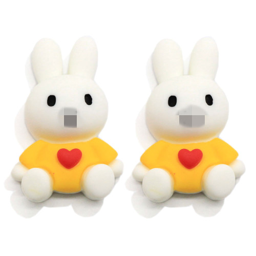 100 pièces Kawaii dessin animé lapin carottes dos plat résine Cabochon ajustement téléphone décor Scrapbooking artisanat bricolage enfants cheveux arc accessoires