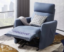 BFP Modern Function Leather Massage Sofa Blue