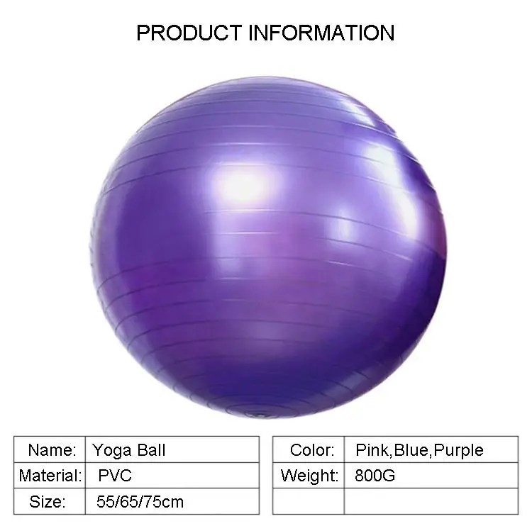 Custom Logo Anti Burst Yoga Ball Fitness PVC Ball