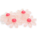 Transparent Pink Major Mini Cute Flower Shaped Resin Cabochon For Girls Garment Hair Accessories Beads Charms