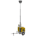 portable 7 m telescopic mast mobile light tower