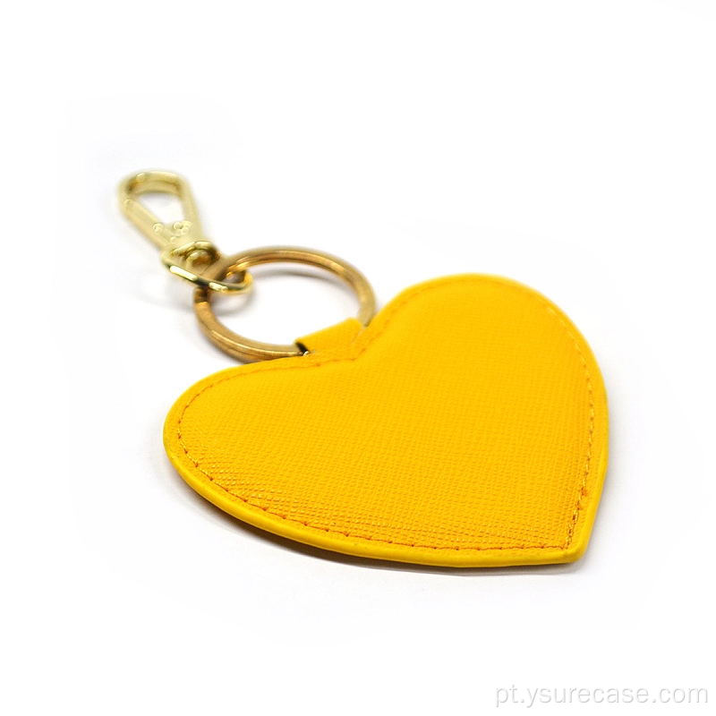 Ysure Custom Logo Keychain com coração de anel de metal