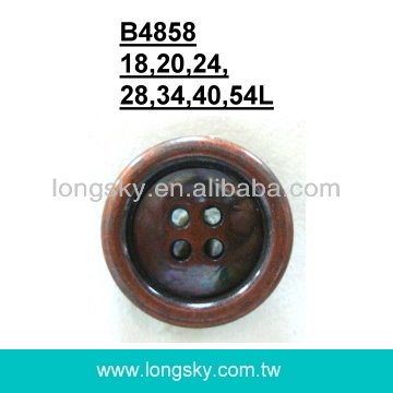 (#B4858) round plastic jacket button