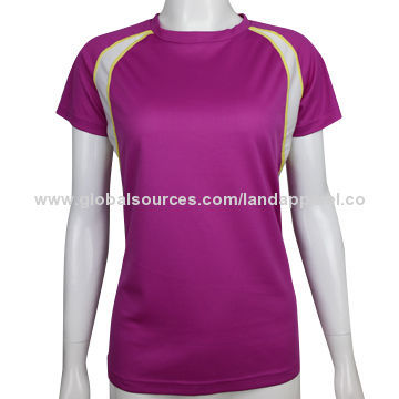 Moisture wicking T-shirts, stretchable, cover stitched