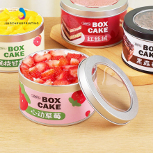 Tinplate Cake Box for Durian Mille-Feuille Mousse, Soy Milk Dessert, and Tiramisu Baking Square-shaped Western Pastries Packaging