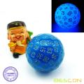 Bescon Glowing Polyhedral 100 Sides Dice Acid Blue, Luminous D100 Dobbelsteen, 100-zijdig kubus, Glow in Dark D100 Game Dice