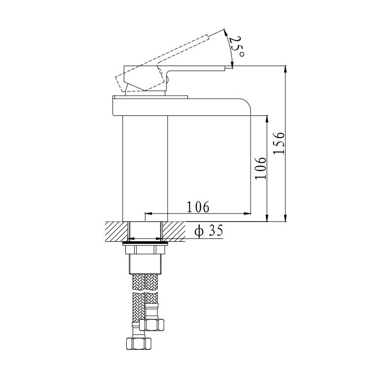 G007 Interior decoration elegant bathroom basin faucet water tap