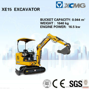 XCMG XE15 hydraulic mini excavator of new excavator price