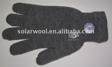 Merino wool knitted mens glove