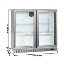 2 Doors Beverage Fridge Beer Display Cooler Refrigerator Back Bar Beer Cooler