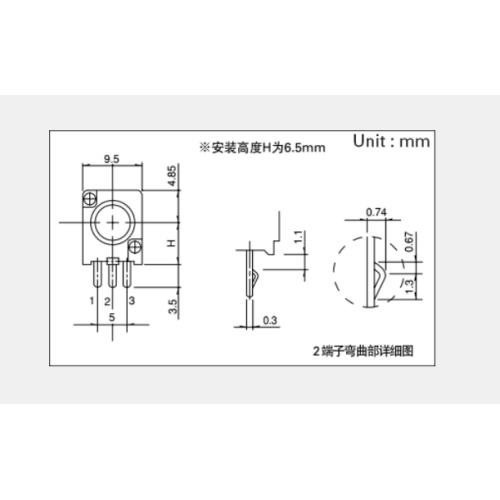 RK097 Series Rotating potentiometer