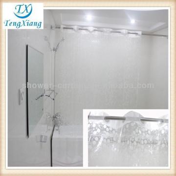 hookless transparent 3d eva shower curtains
