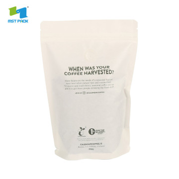 White kraft paper flexiable stand up pouches packaging