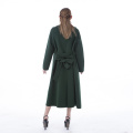 Trendig green cashmere coat