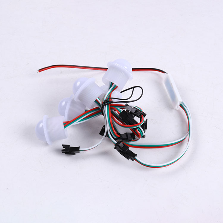RGB DC12V auto-program LED pixel IP67 DMX512 color point light amusement park led lights outdoor lighting