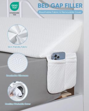 Triangle Headboard Pillow: Bed Gap Filler Wedge