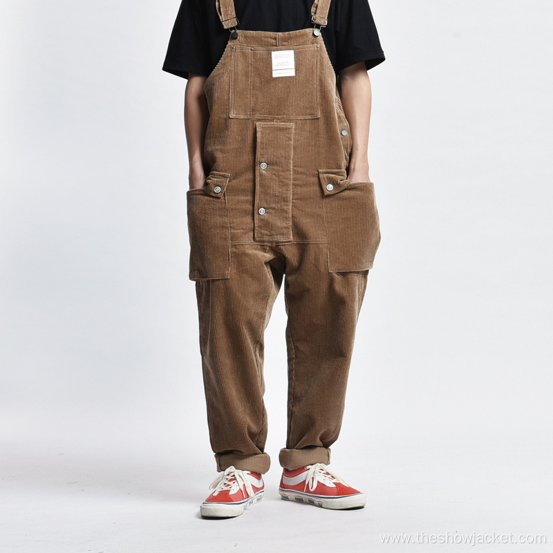 Hot Sale Customized Corduroy Overalls for Men