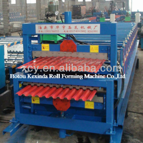 Hebei Corrugated 2 Double Layer Roof and Wall Cold Steel Sheet Roll Forming Machinery in China