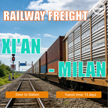 Railway Freight from Xi`an to Milan Italy