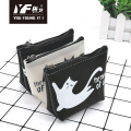 Custom cute cartoon cat PU pencil case