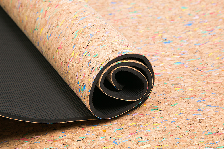 2021 factory direct Design OEM eco-friendly 6mm custom tpe cork rubber yoga mat with double side