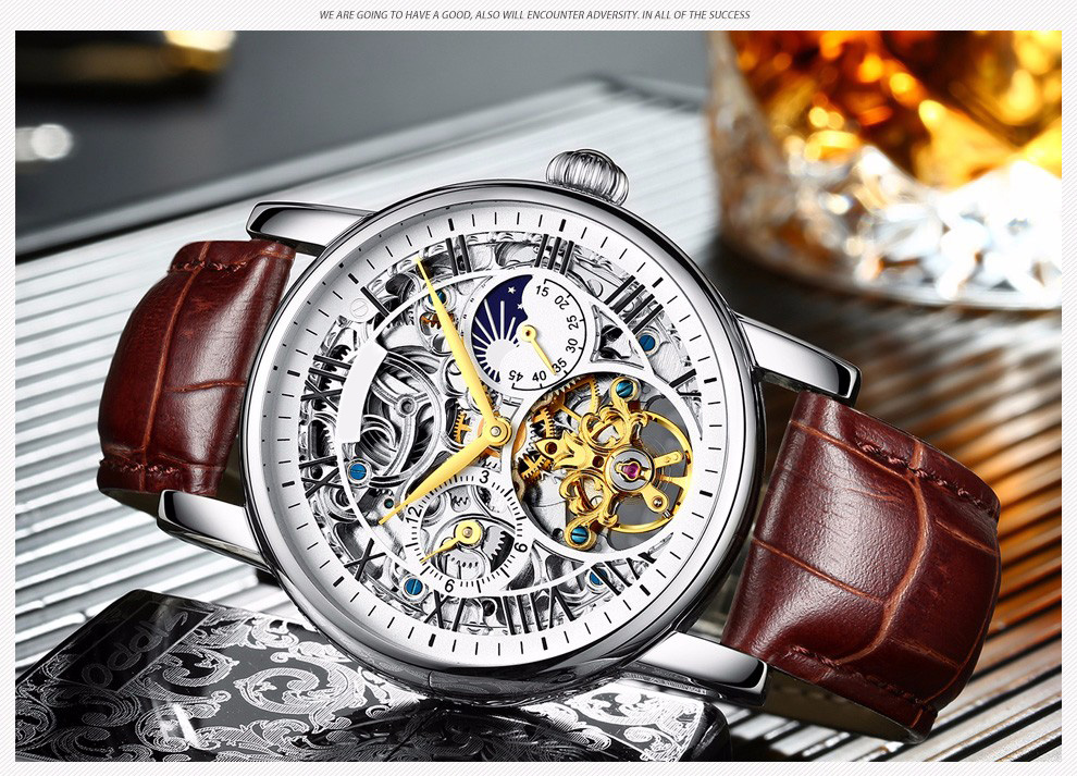 wholesale shenzhen cheap skeleton automatic wrist watch