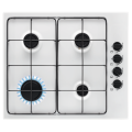 White Zanussi Gas Hobs 60cm 4 Knobs