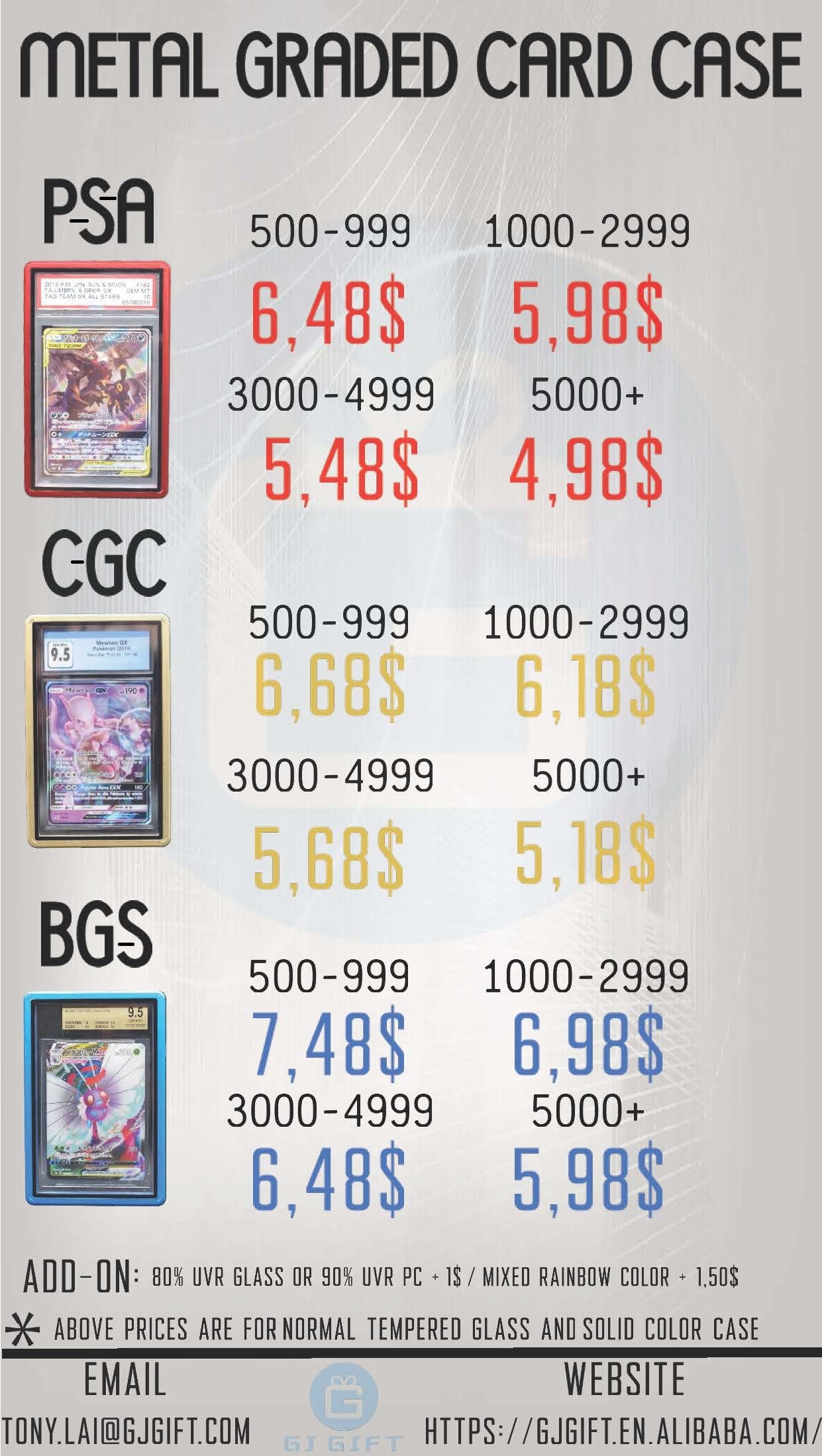 Metal Protective Magnetic Graded Card Display Case Plastic Bumper Guard Trading Card Sports BGS TCG MTG PSAa Card Holder