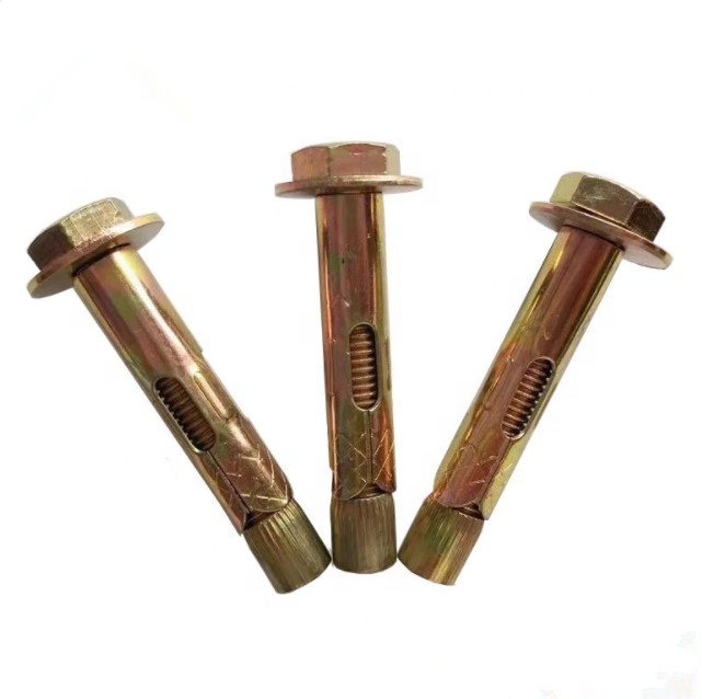 STAINLESS STEEL Carbon Steel Yellow Zinc Plated Hex Bolt Concrete Sleeve Anchor Bolt and Nut