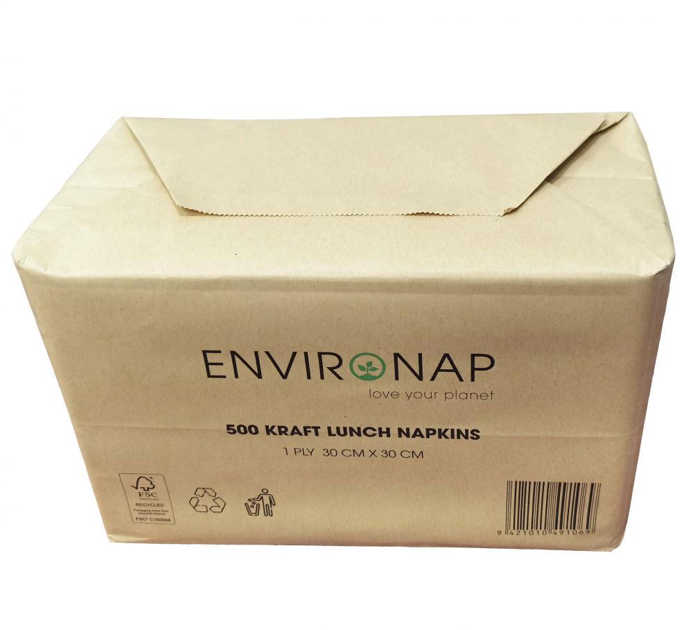 Napkins enveloppé en papier sans plastique