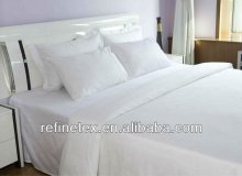 hotel bed sheet, white, plain, single/twin
