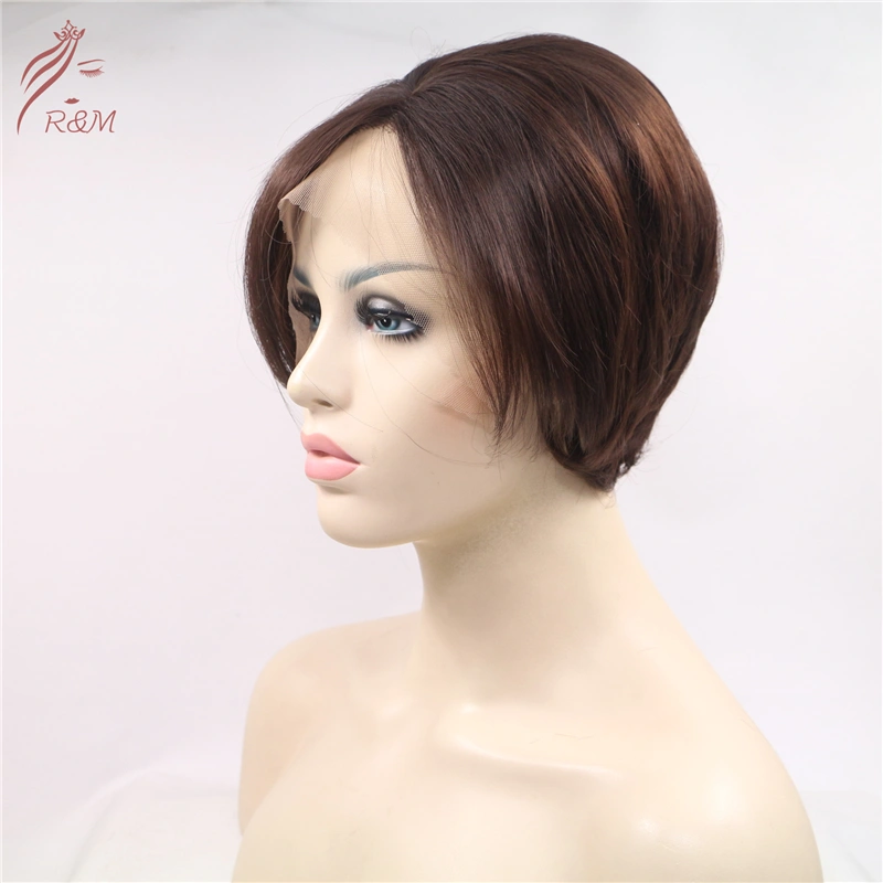 High Temperature Short Bob Cut Lace Front Synthetic Wigs for Women