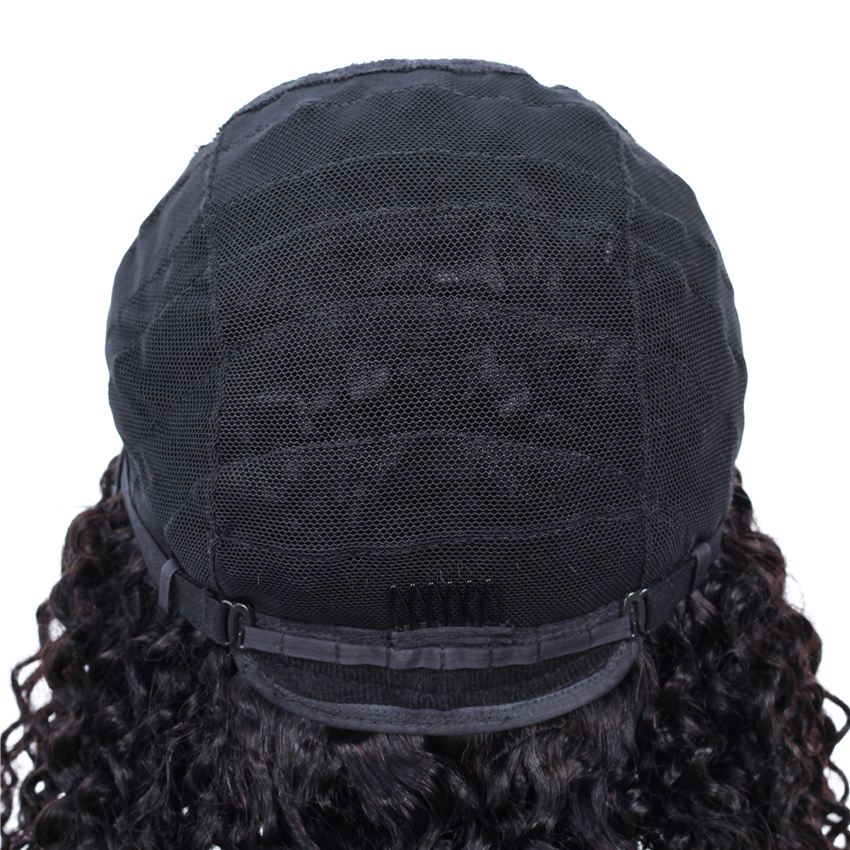 kinky curly human hair wig with closure lace closure wig