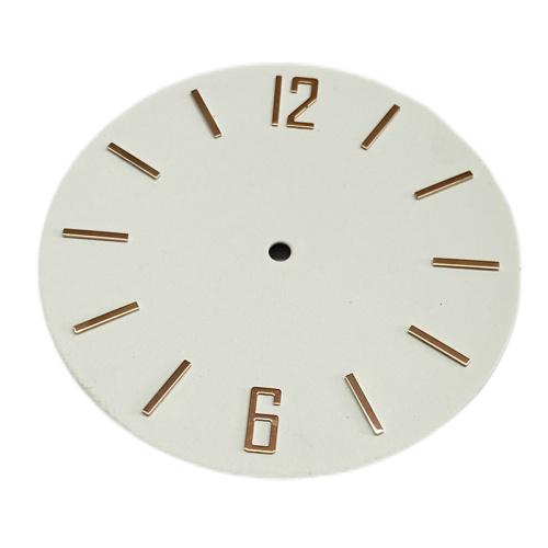 White Minimalism Dial Applied Indices For Watch