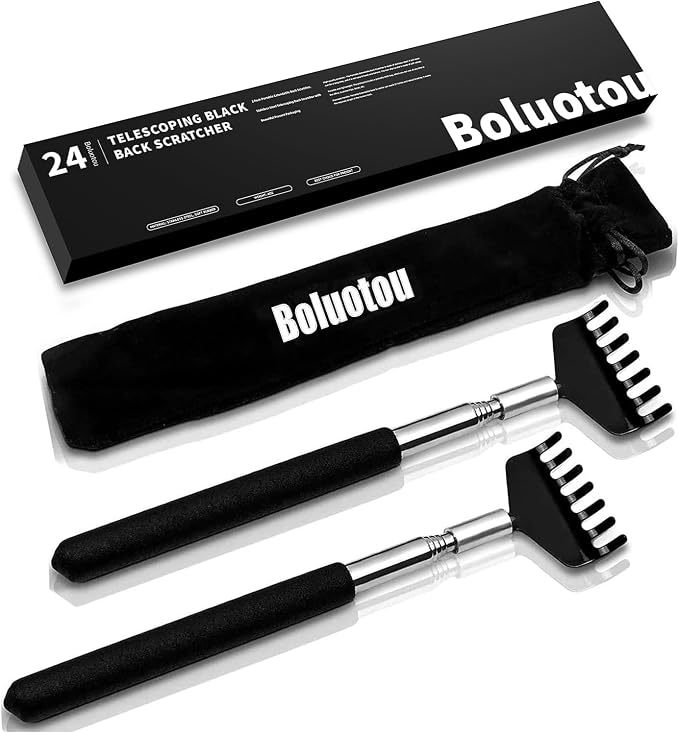 2 Pack Stainless Steel Telescopic Back Scrubber