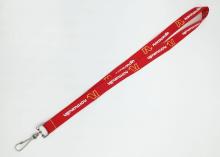 Customized Flat Polyester 90cm Silk Screen Lanyards
