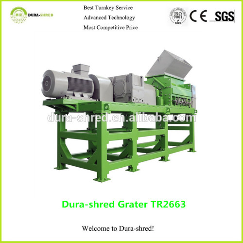 Dura-shred high efficient used tire reclaim rubber machine