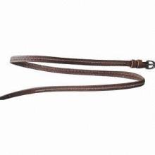 Thin PU Belt with Rivets and Thread on Belt