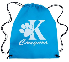 Back to school nylon drawstring school bag