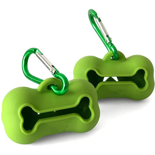 Eco-Friendly Silicone Dog Waste Bag Dispenser with Carabiner