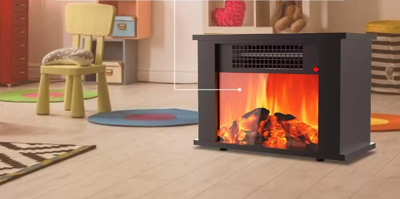 2024 new style Factory customized 1000W decorative indoor Flame effect Electric fireplaces heater for sale
