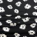 Black Floral Knitted Viscose Single Jersey AOP Fabric