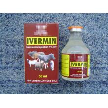 Injeção de ivermectina 1%/50ML injeção veterinária