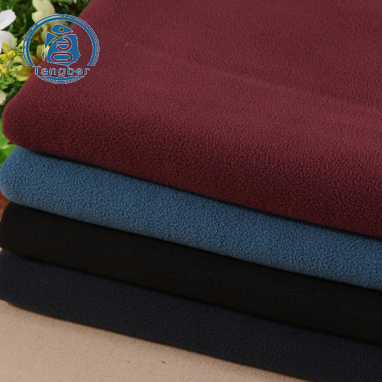 Nice quality anti pilling 100% polyester cationic dye polar fleece fabric